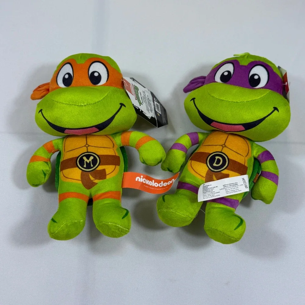 Michelangelo Donatello Plush Toy Set Nickelodeon Good Stuff 9 Inch NINGA turtle